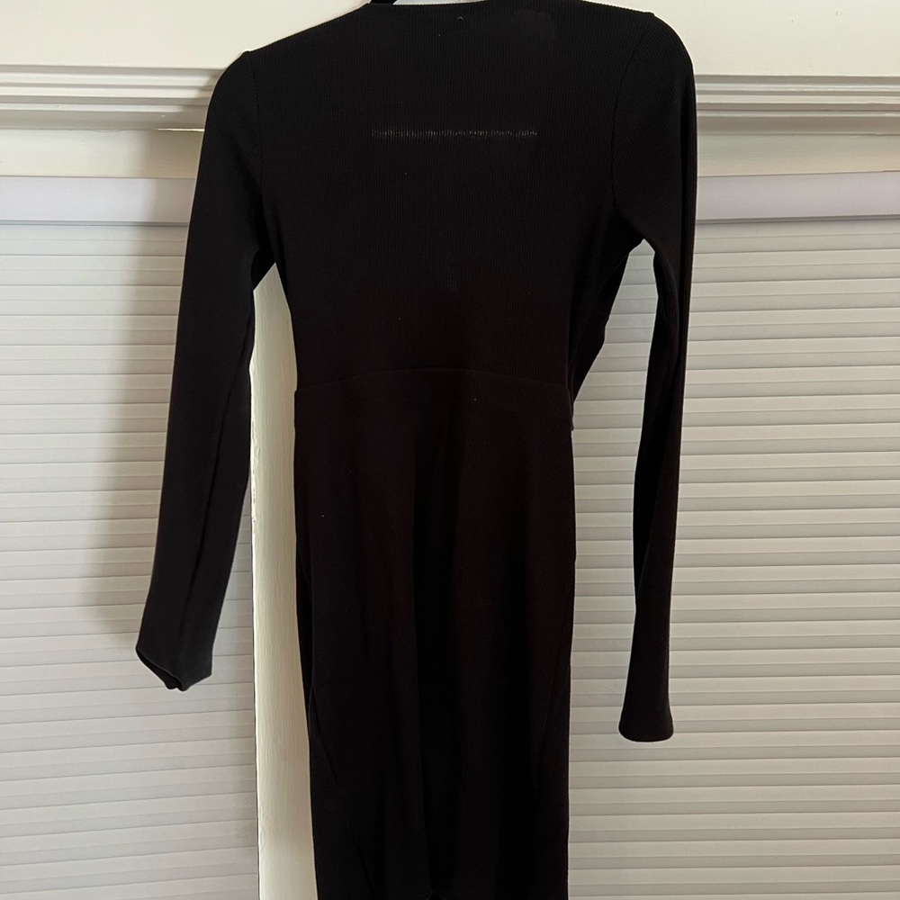 Elegant Black Long Sleeve Dress